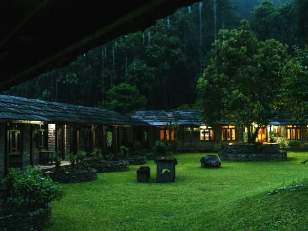 Beautiful lush green scenery in Annapurna