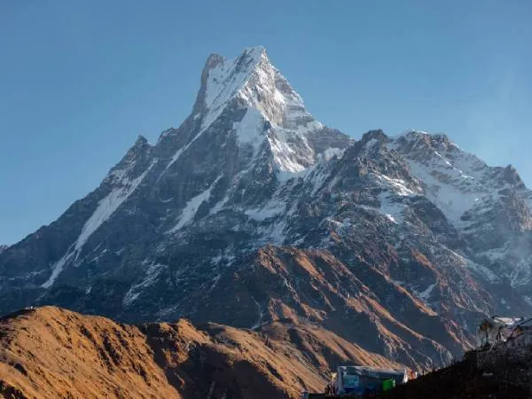 Beautiful Machhapuchhre  seen from its base camp