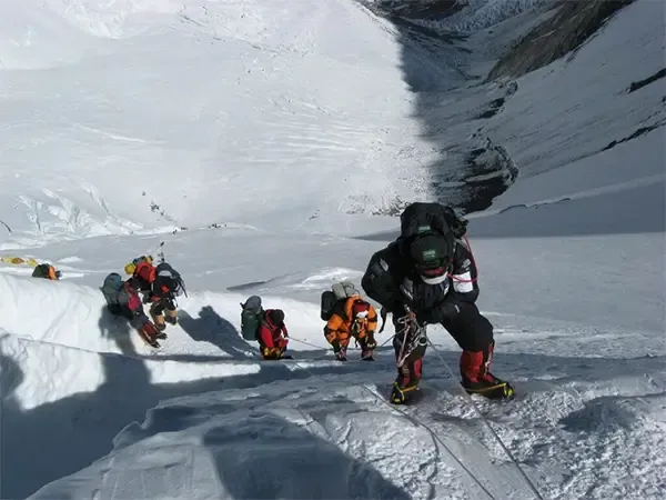 Climbers Climbing Mt. Everest