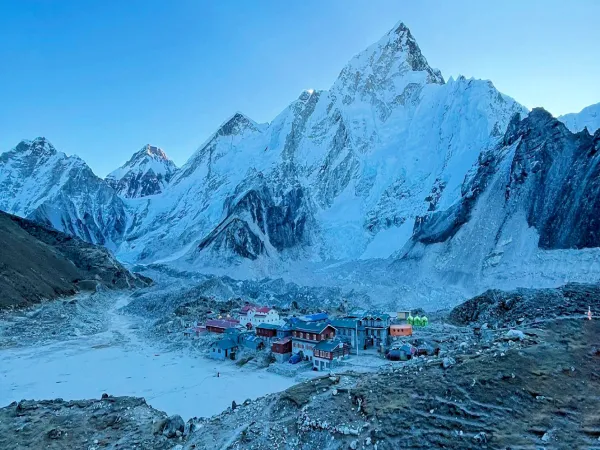 Gorakshep village late autumn