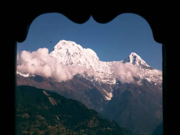 Mountains seen from Ghandruk during monsoon