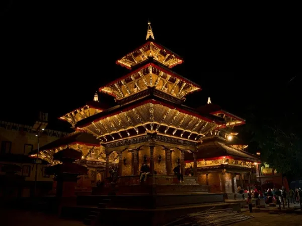 Night views of Pashupatinath temple