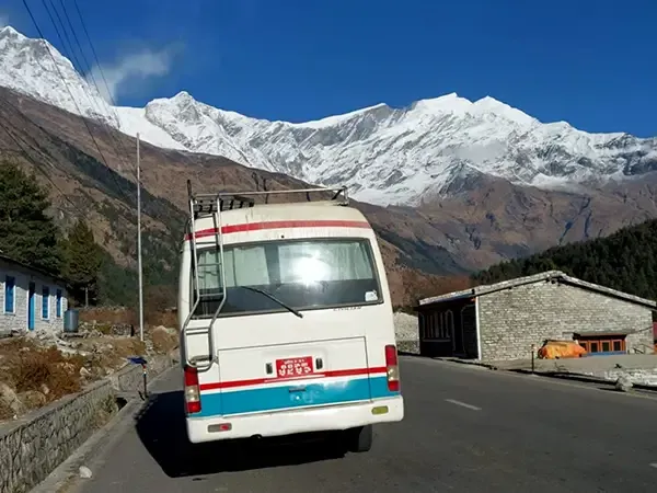 Private Rented Bus During Annapurna Circuit Trek