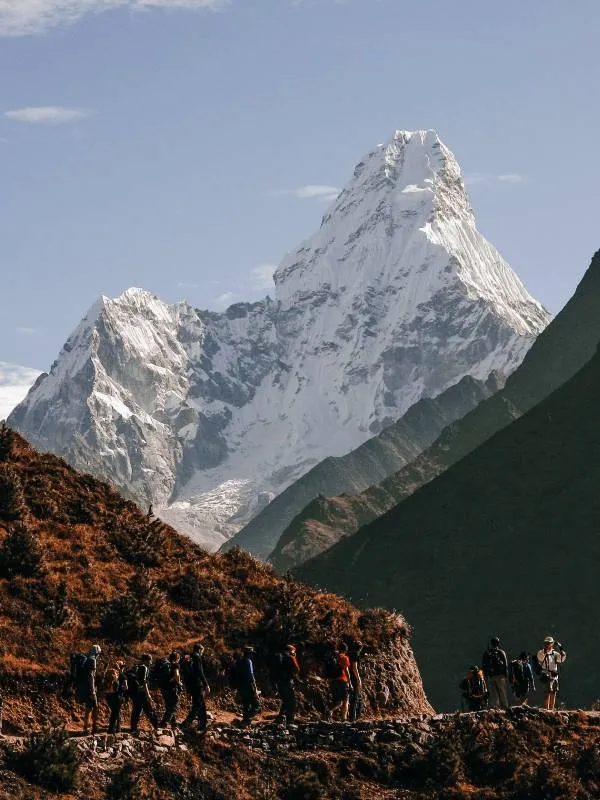 Ama Dablam peak in everest region