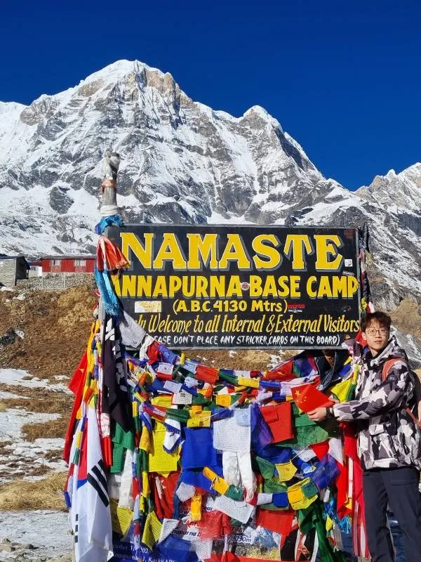 Annapurna region welcome board