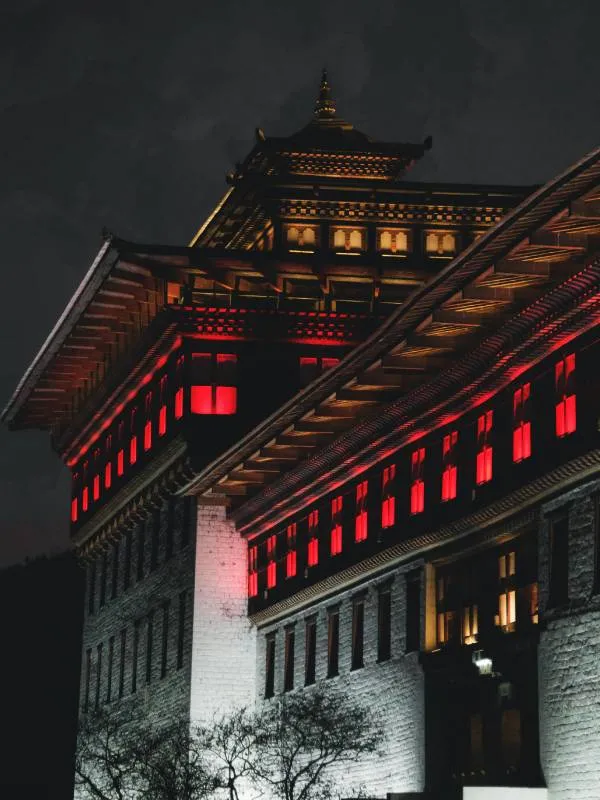 Beautiful night views of Bhutan