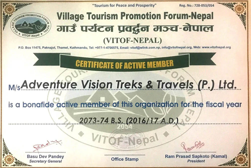 Village tourism promotion nepal member company
