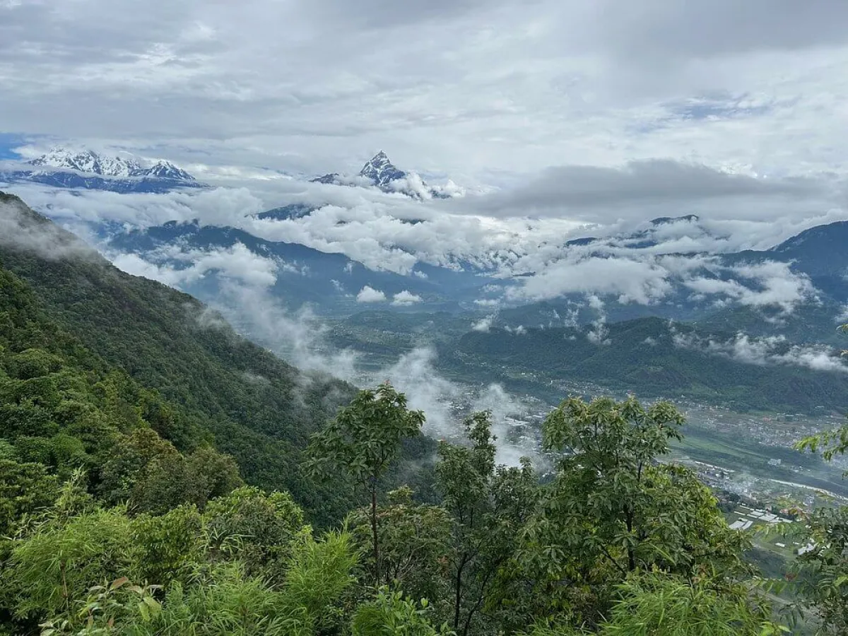 Fish tail mountain seen from Begnas lake