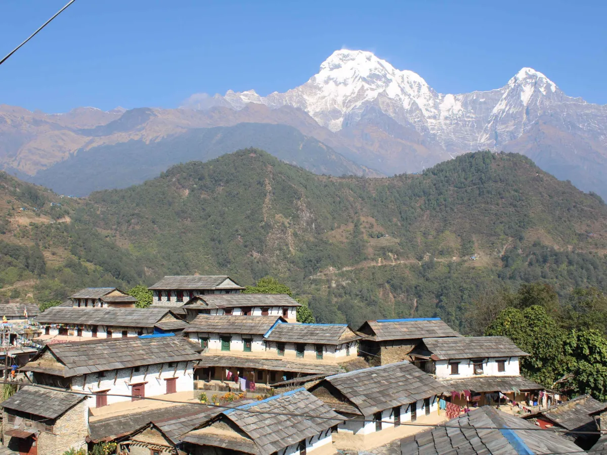 Gurung village in Sikles