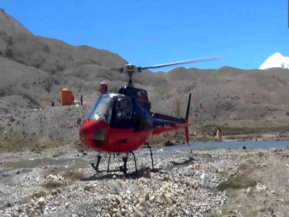 Helicopter at Damodar Kunda