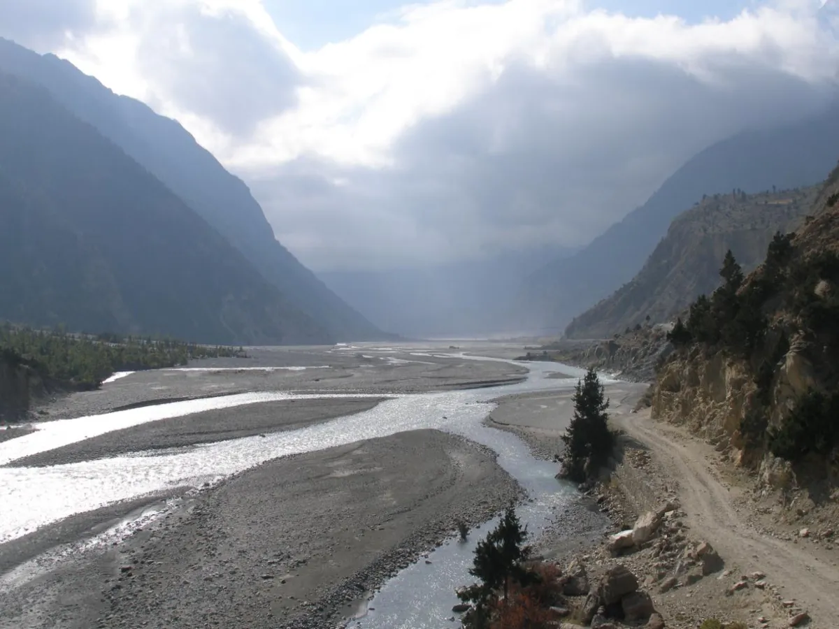 Kali Gandaki river in Jomsom