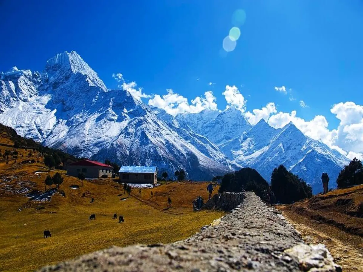 Langtang mountains view village