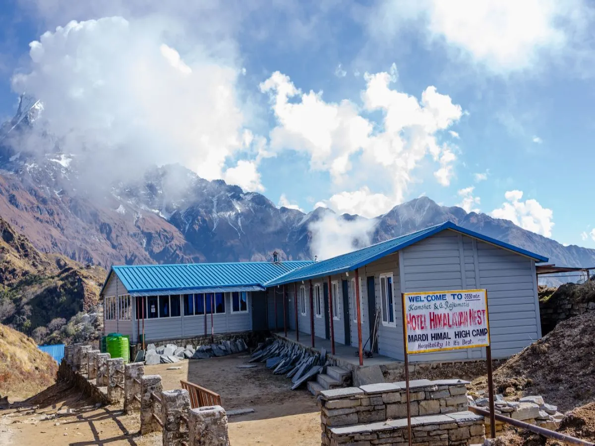 Machapuchhare ranges seen from the Himalayan crest lodge