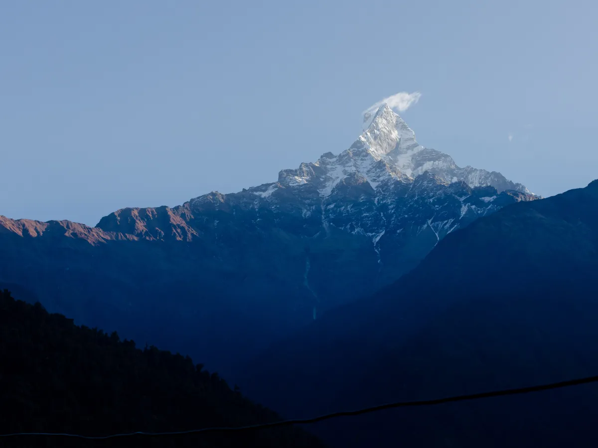 Machapuchhare ranges seen from the Sarangkot