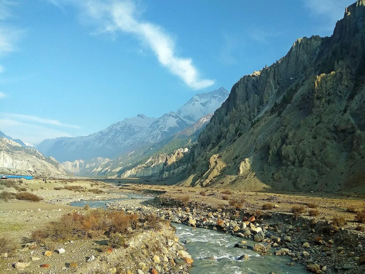 Manang Village river