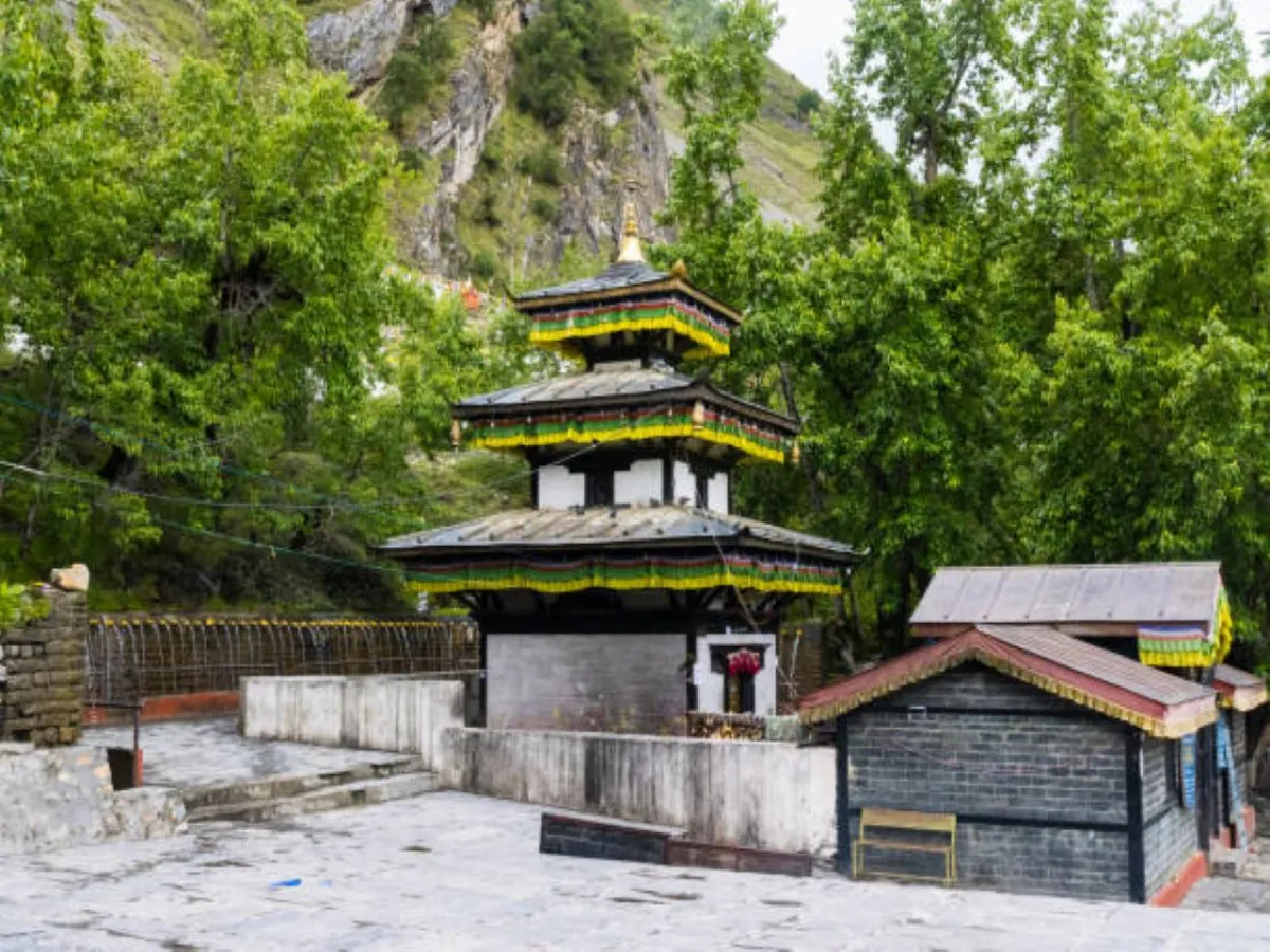 Muktinath temple during summer