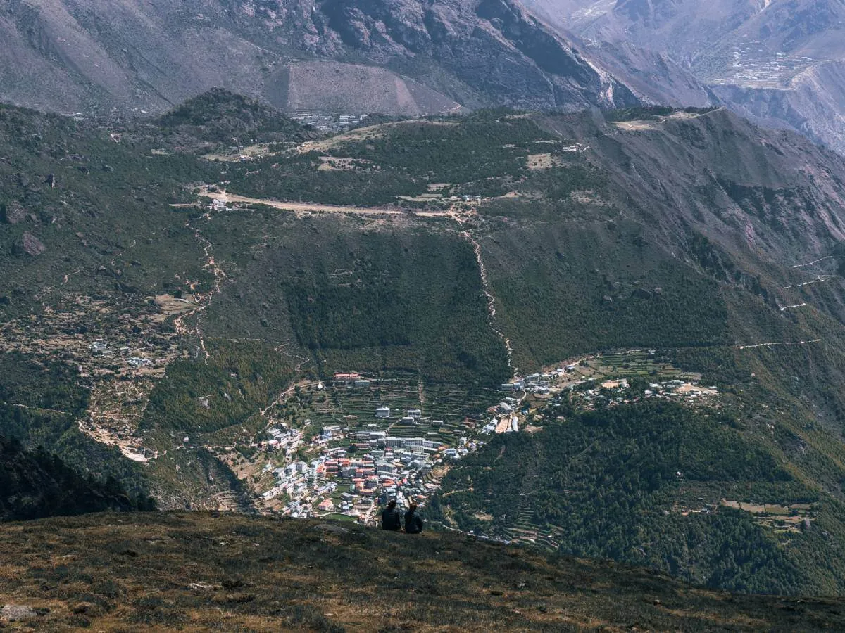 Namche Bazar from Helicopter