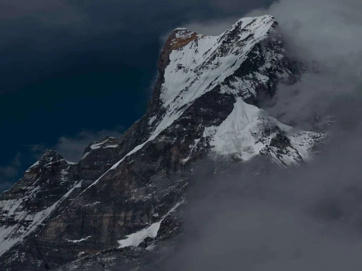 Night Views of the Machapuchhare ranges from Dhampus