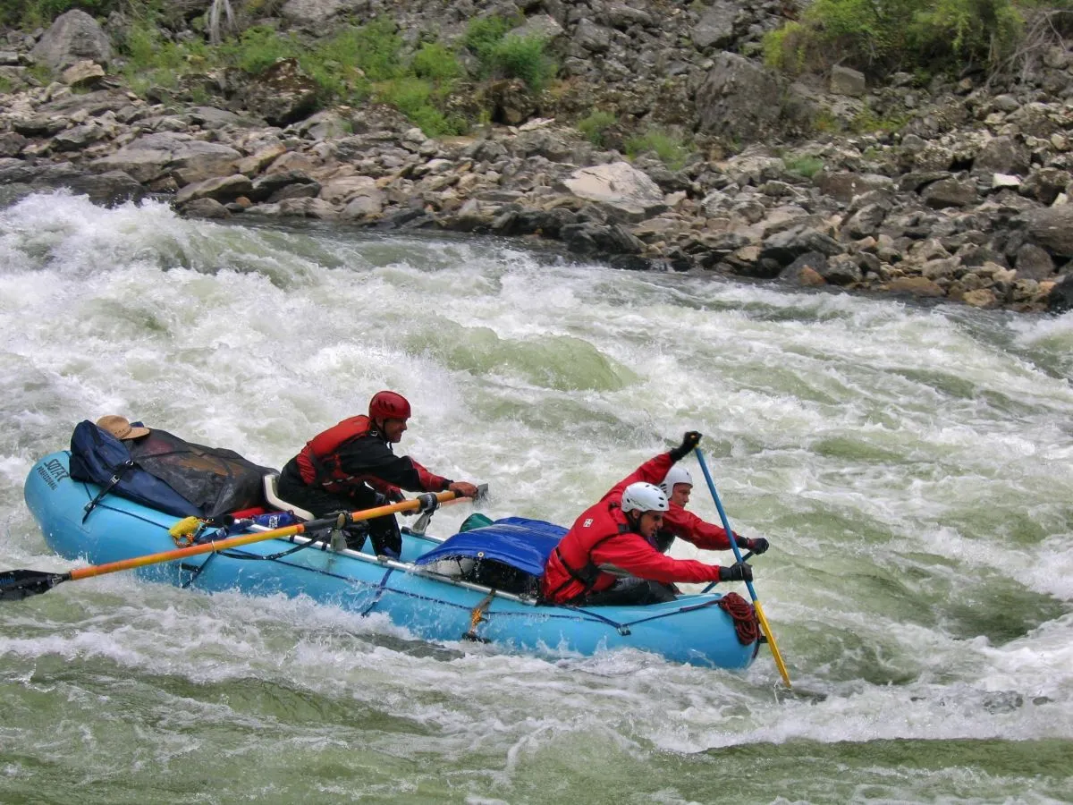 People enjoying in white river of Nepal