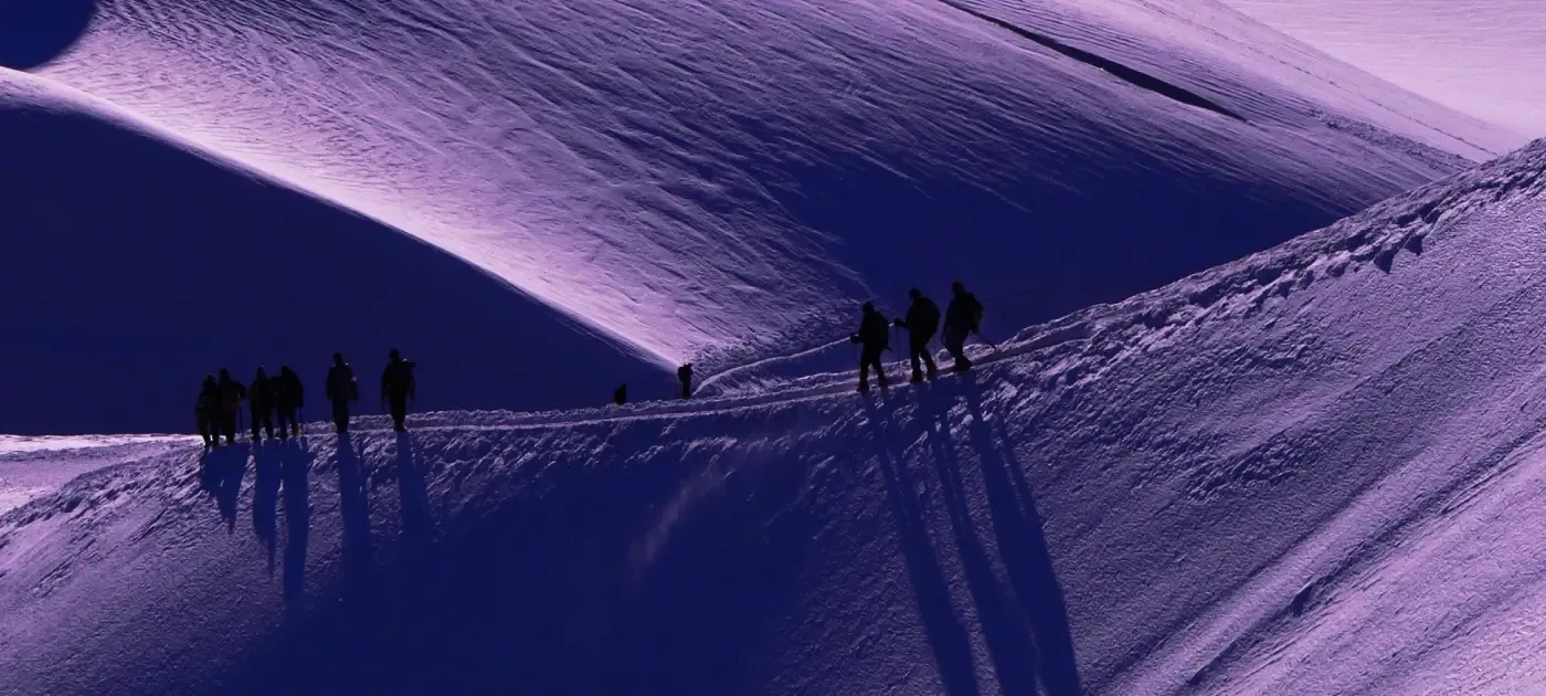People walking on Everest trekking trail