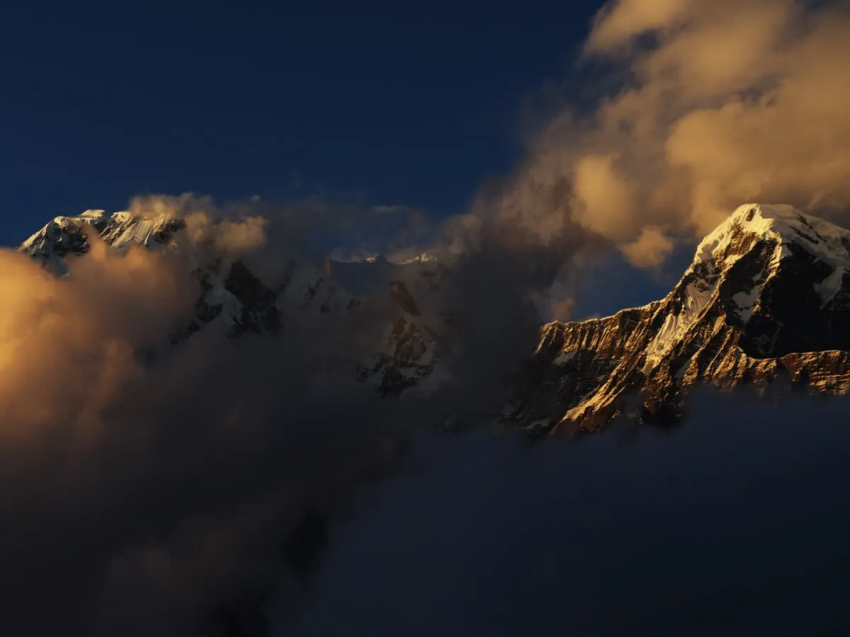 Sunrise over Annapurna ranges
