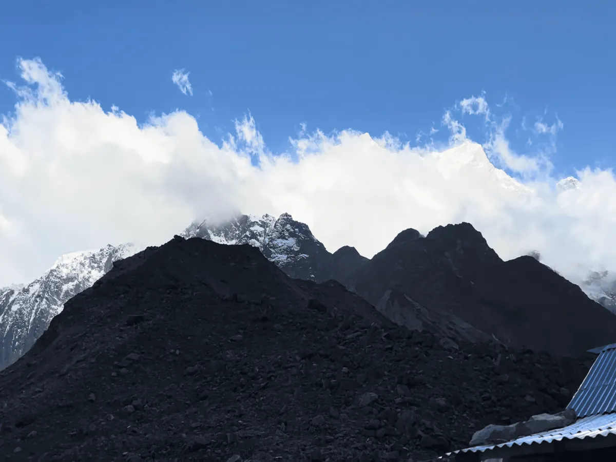 Sunrise over north Annapurna mountains