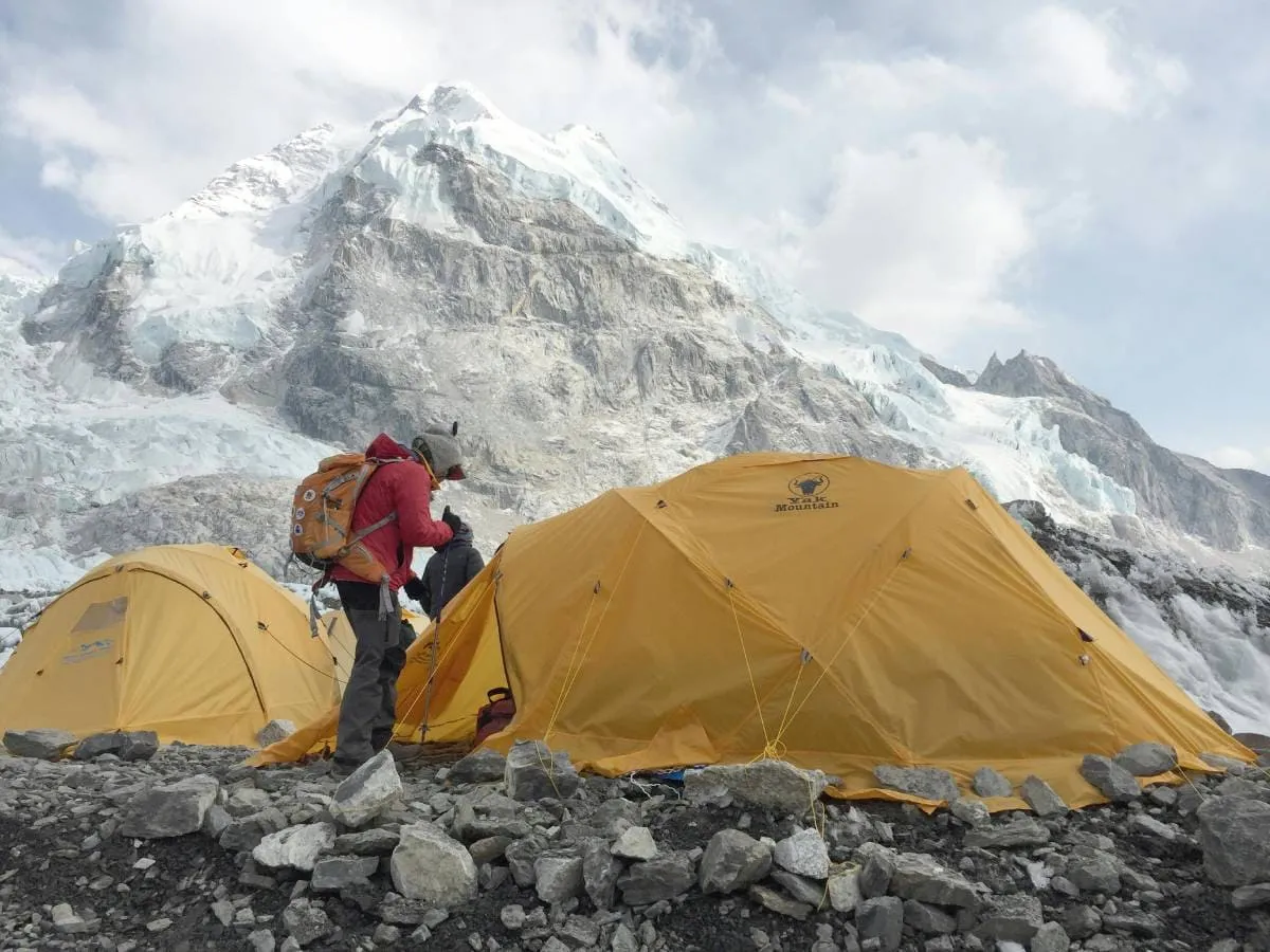 Tent at Baruntse base camp