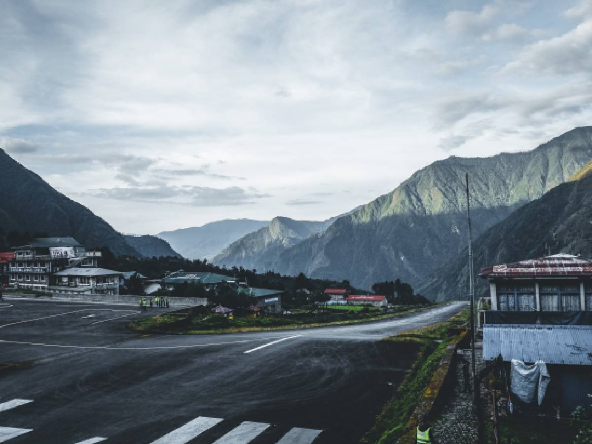 Beautiful Lukla airport in Nepal