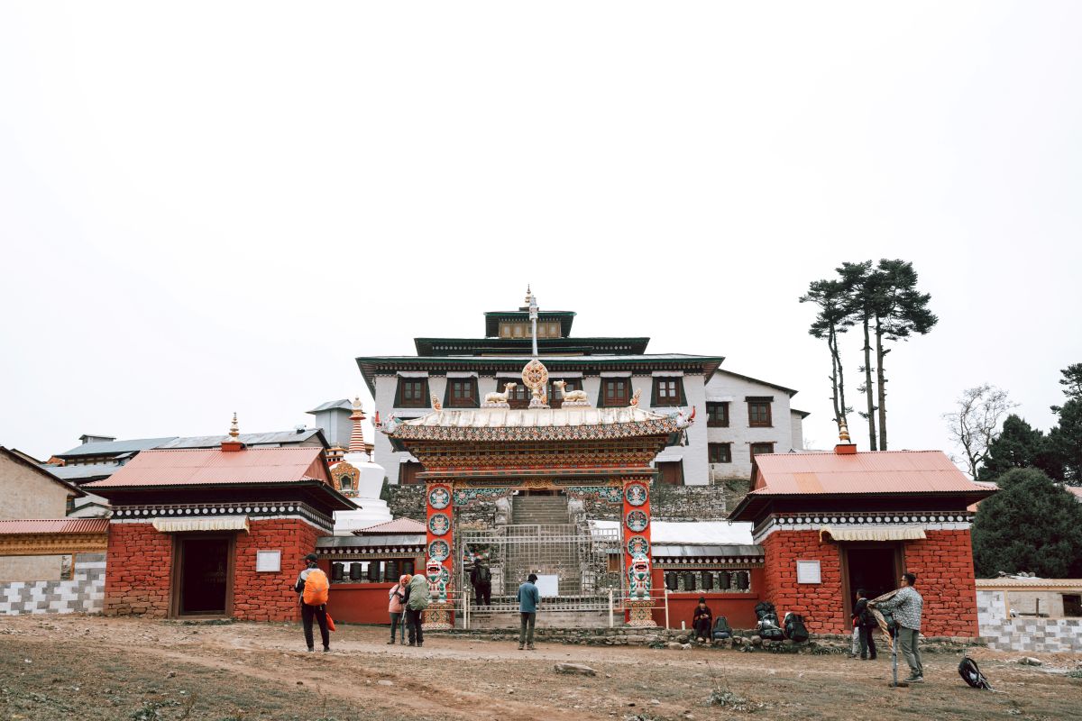 Beautiful monastery in mountains