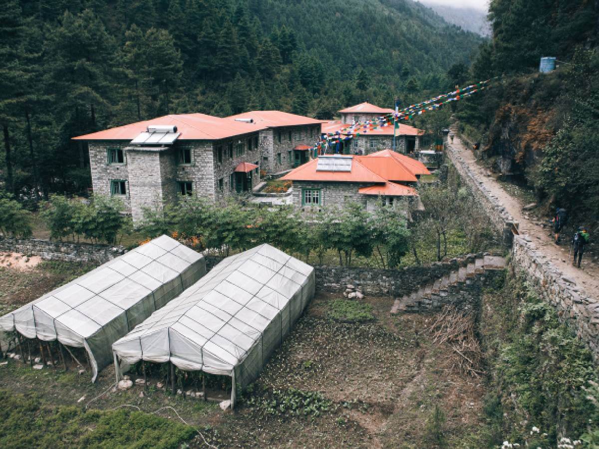 Beautiful tea house in the Everest region