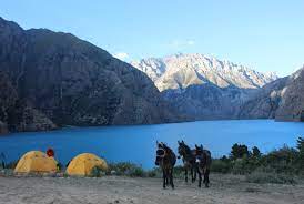 Dolpo Circuit Trek route with rugged alpine terrain, cliffs, and valleys.