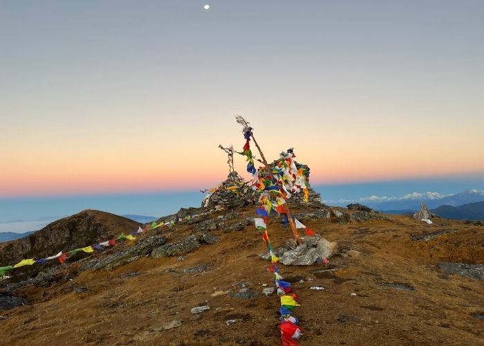 Panoramic view from Pikey Peak with Mt. Manaslu and Himalayan ranges.
