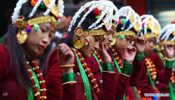 Colors of culture! The Gurung community is beautifully dressed and gathered to celebrate Losar with joy and tradition. 