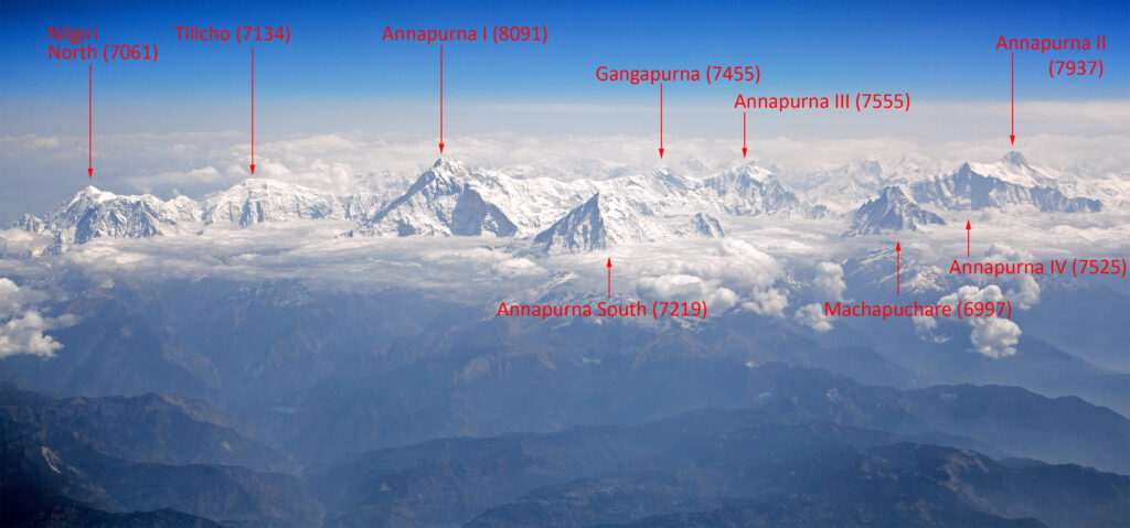Mountain views during Summit Mount Annapurna