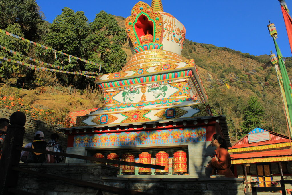A Himalayan Monastery Along the Annapurna Base Camp Trek.