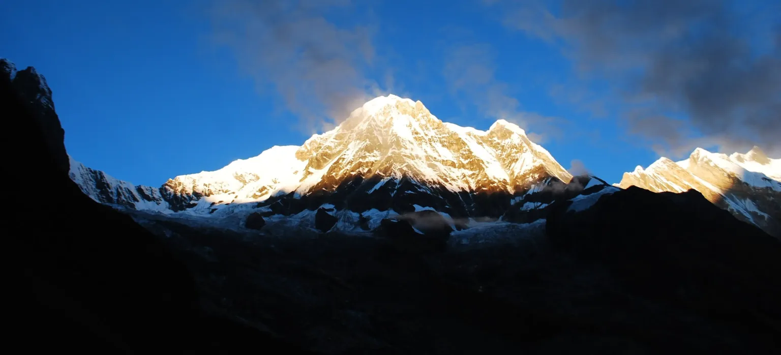 Sunrise over the Annapurna peaks