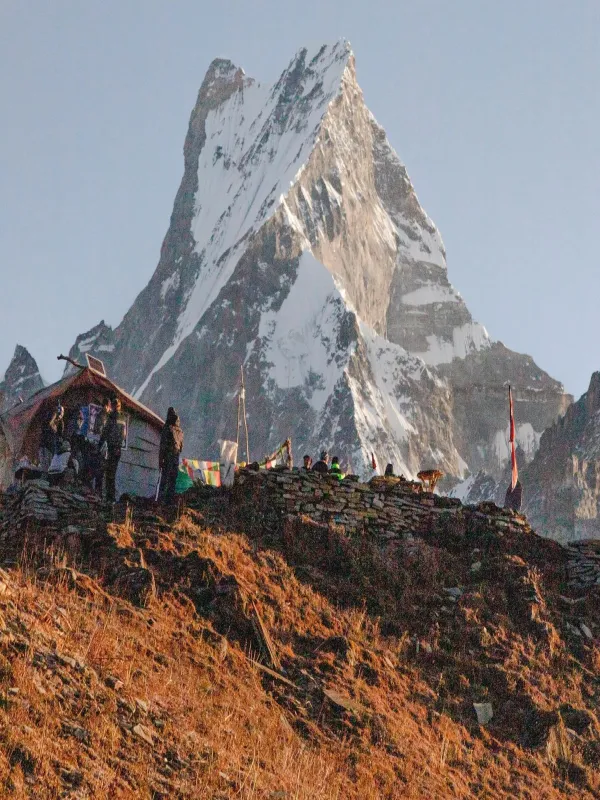 Beautiful machapuchhare ranges seen from Dhampus