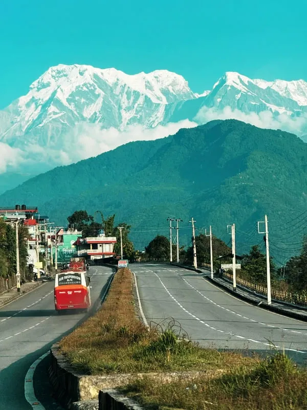 Beautiful mountain roads leading to Pathivara