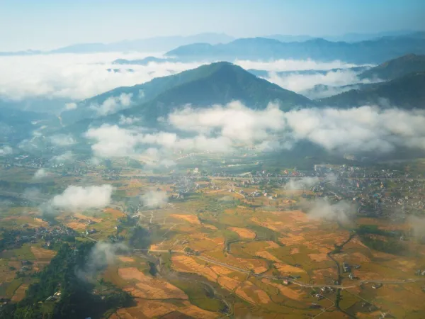 Aerial Views Of The Deurali Village