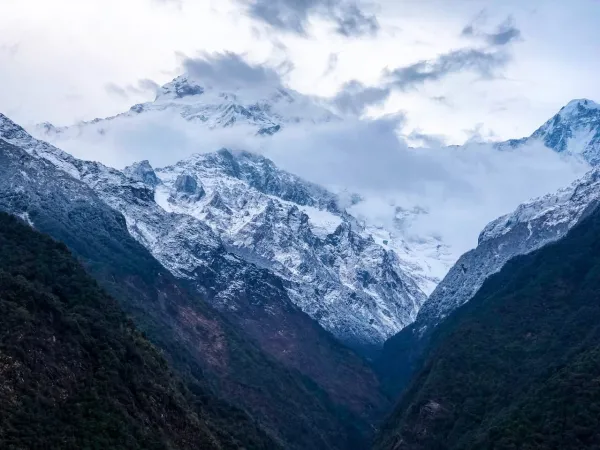 Annapurna Ranges Seen From A Distance