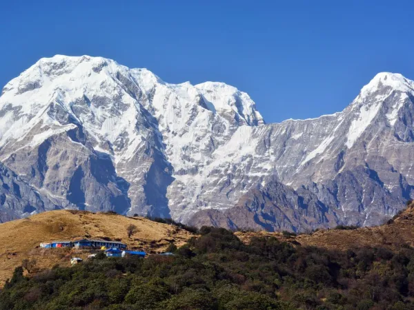 Annapurna Ranges Seen From The Marpha Village Ridge