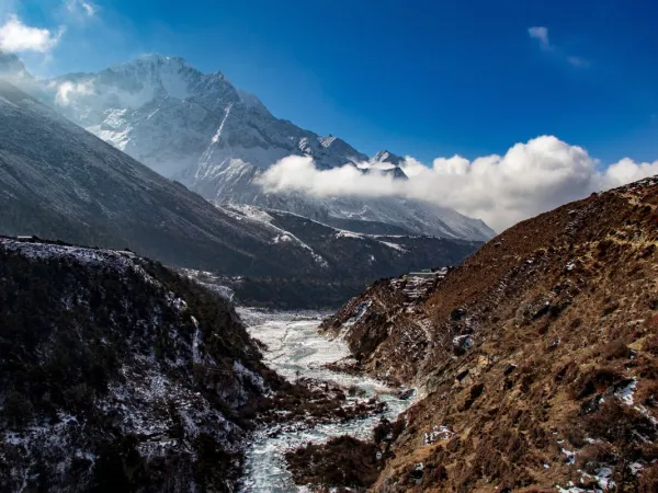 Beautiful Landscape Of The Dhaulagiri Surroudning Near The Base Camp
