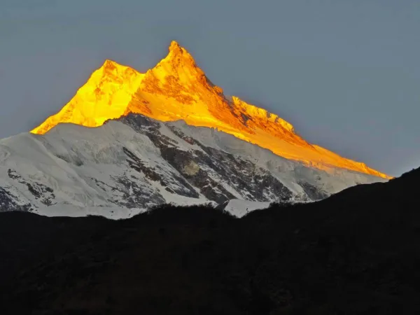 Beautiful Sunrise Over Manaslu Ranges