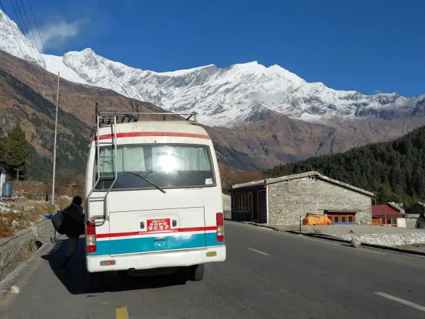 Bus And Dhaulagiri Ranges Clicked In Lete
