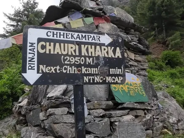 Chaurikharkha During Tsum Trek