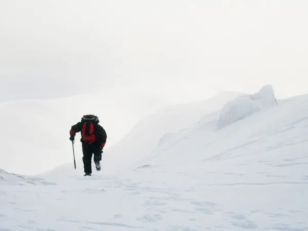 Climber Ascending The Lobuche Peak