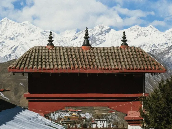 Dhaulagiri Ranges Seen From Muktinath Temple Gate
