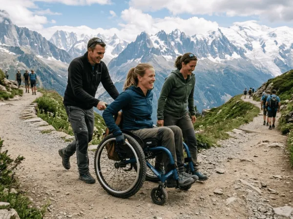 Differently Abled People Walking On The Everest Trail