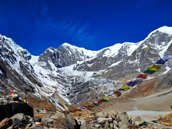 High Altitude Alpine Of Sacred Lake In Langtang