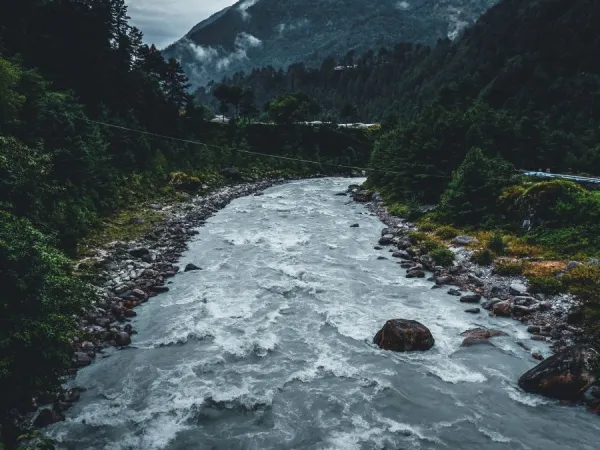 Khumbi Glacier River In Everest Region